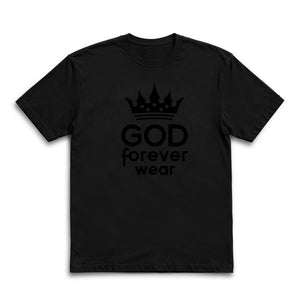 God Forever Wear ALL Black Tee